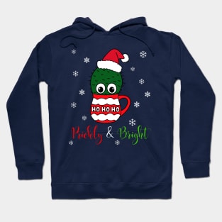 Prickly And Bright - Cactus With A Santa Hat In A Christmas Mug Hoodie